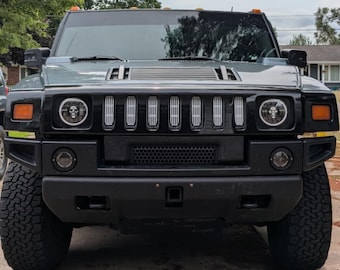 Custom Hummer H2 Grill Inserts – Snap-In, No-Drill, 4 Designs & 9 Colors