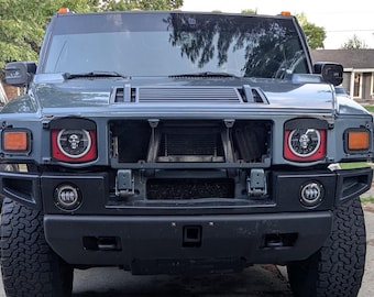 Hummer H2 Headlight Trim Rings – Angry, Sleepy, Sad, or Plain – Snap-On