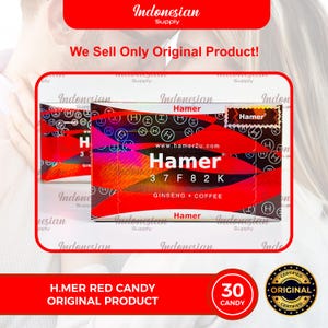 Premium Ginseng Coffee Candy – 30 Pcs Red Box – Strong Flavor Energy Chews – Unique Gift for Men