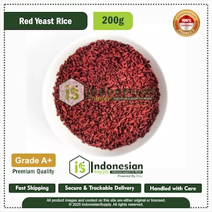 Red Yeast Rice 200g – Natural Indonesian Angkak for Herbal Soup, Traditional Use, and Food Coloring