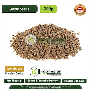 Fennel Seeds 200g – Whole Indonesian Adas Manis for Tea, Cooking, Digestion & Herbal Use