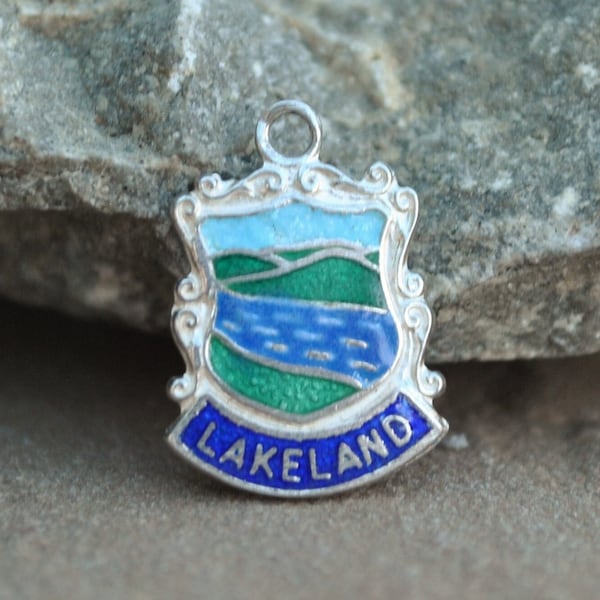 Lakeland vintage silver charm Lake District souvenir - Travel - Sheild