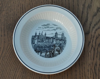 Royal Copenhagen Year 1000 Building of the famous frontier rampart Danevikre Vintage china plate