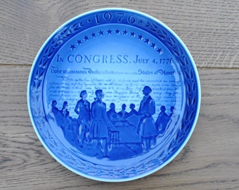 Royal Copenhagen Year 1000 Building of the famous frontier rampart Danevikre Vintage china plate