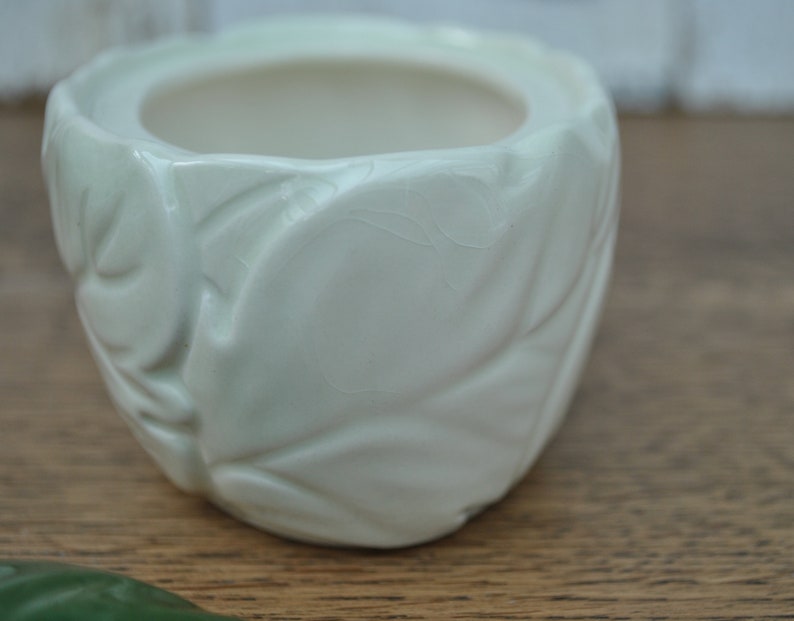 Leaf design china conserve pot Vintage Carlton Ware