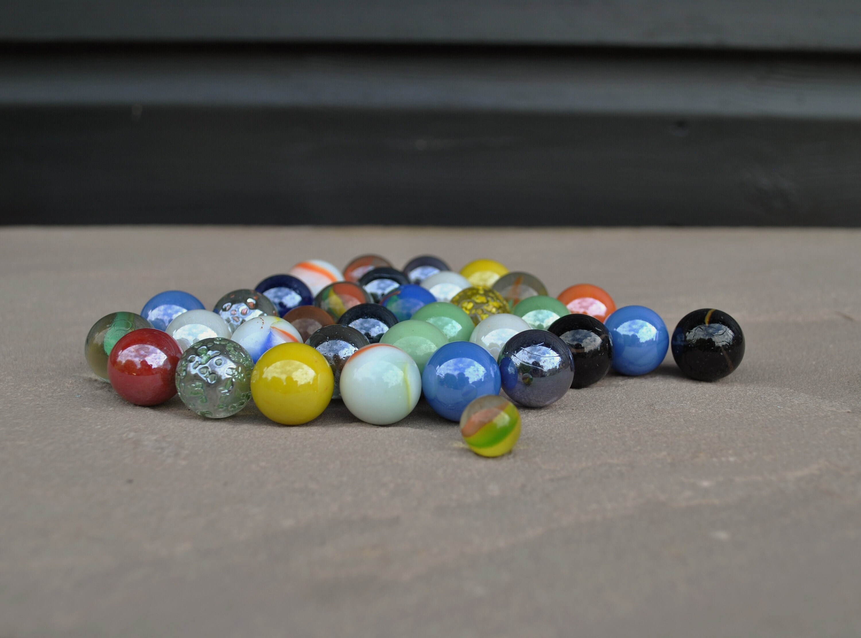 Vintage Selection of 34 Old Glass Marbles Various Colours Etsy UK