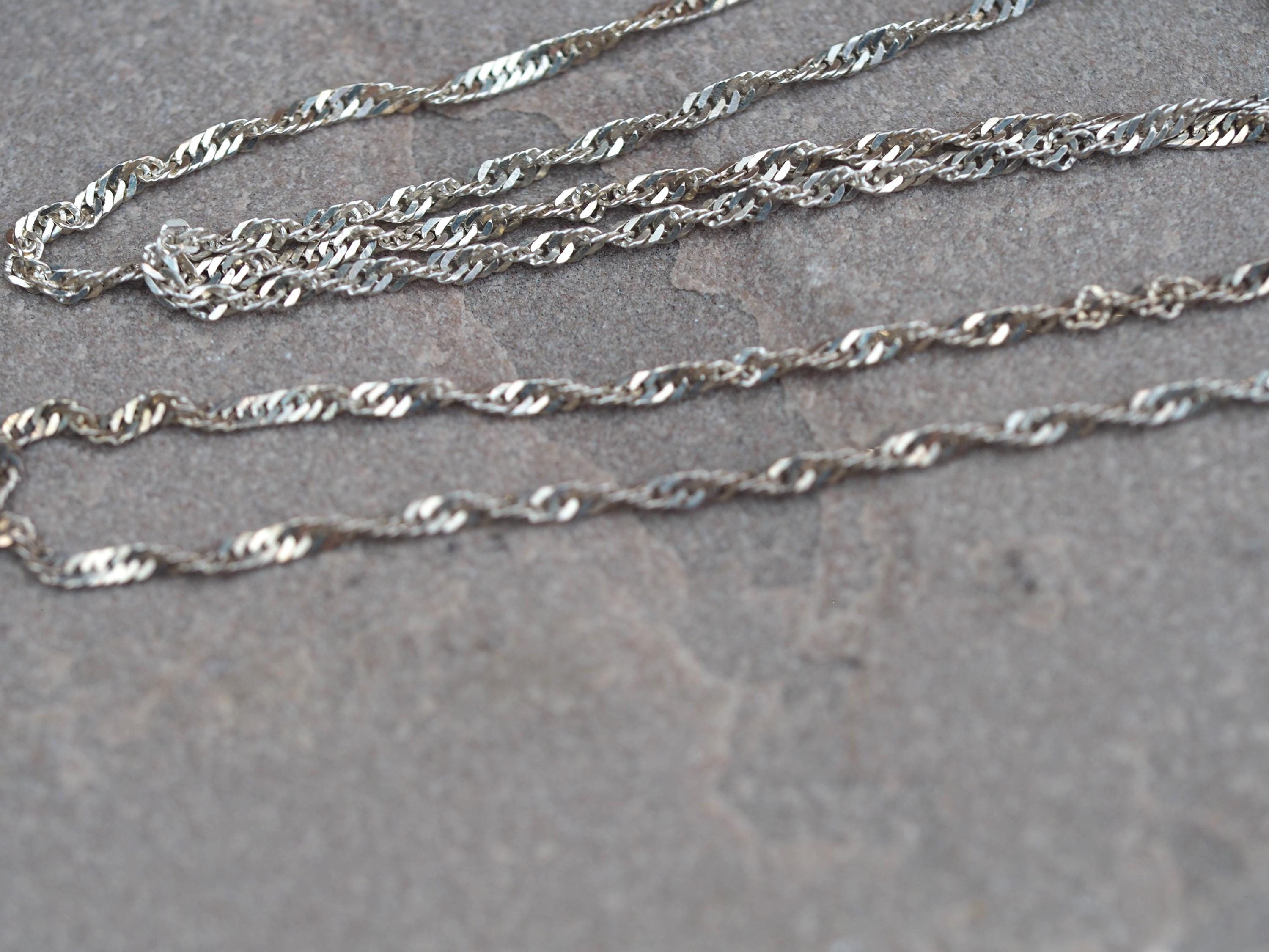 vintage silver 925 ネックレス　1980s〜 80's］Danish Vintage Silver 925 Heavy Chain Necklace