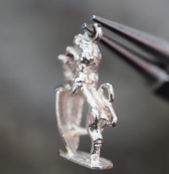 Ciondolo Scudo Con Leone Rampante In Argento Sterling 925 - Charm Shields Lions - Gioiello Uomo/Donna - 3