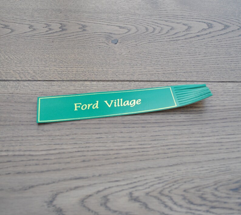 Northumberland Vintage leather bookmark Souvenir Ford Village