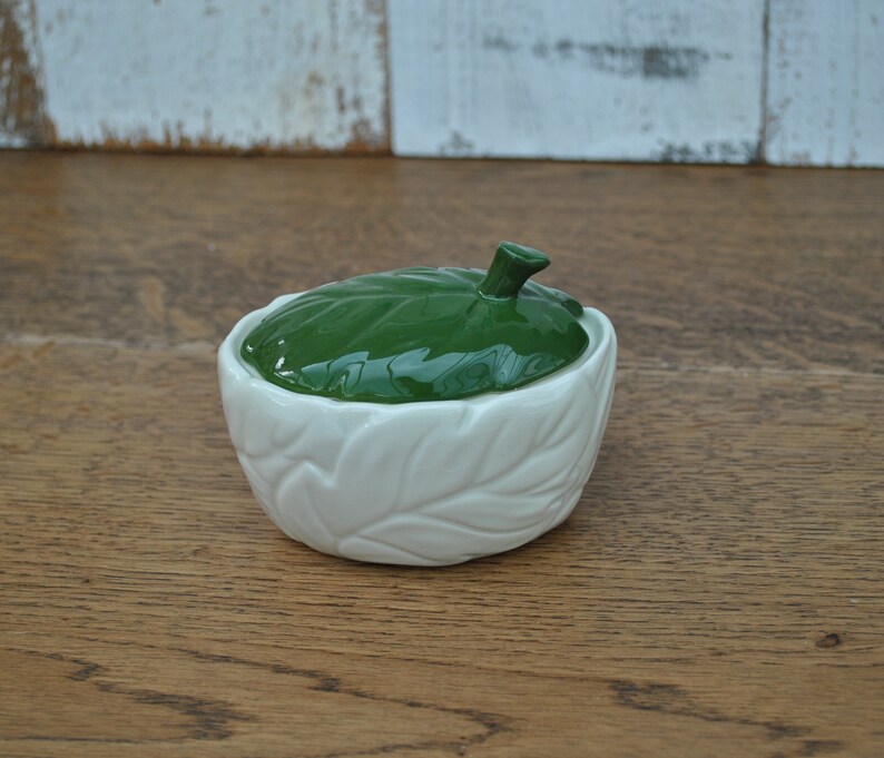 Leaf design china conserve pot Vintage Carlton Ware