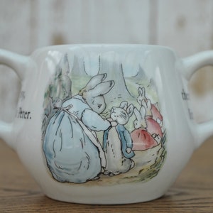 Vintage Wedgwood - Twin handled cup - Beatrix Potter - Peter Rabbit - Flopsy, Mopsy, Cotton-tail