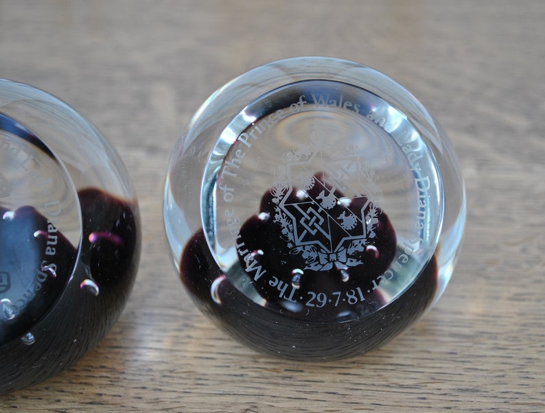 Vintage Caithness Glass Paperweight Set Duet to Mark the Etsy