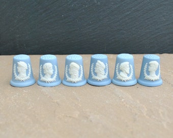 Wedgwood Kings and Queens of England - Vintage Jasperware china thimble