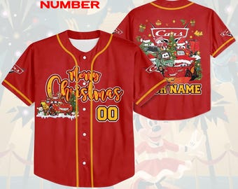 Personalized Lightning McQueen Christmas Jersey, Disney Cars Christmas Jersey Shirt, Christmas Lightning McQueen Jersey, Disney Cars Gift
