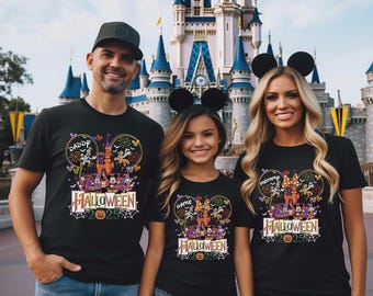 Camisetas personalizadas de Mickey Disney para Halloween, viaje a Disneyland 2025, camiseta familiar de Mickey, disfraz de Mickey para Halloween.