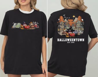Pixar Halloweentown Est 2006 Cars Fall Shirt, Lightning McQueen Halloween Shirt, Disney Cars Spooky Season Shirt, Disney Cars Halloween Tee