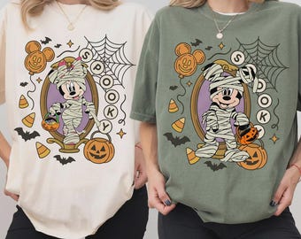 Mickey Minnie Trick or Treat Disney Halloween Shirt, Mickey & Friend Halloween Shirt, Spooky Season Shirt, Mickey Not So Scary Halloween Tee