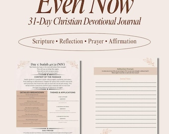 Faithful Even Now Devotional Journal | 31-Day Christian Prayer Journal | Scripture Study & Daily Reflection Planner