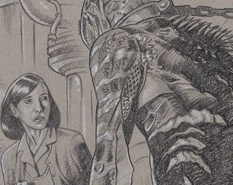 The Shape of Water Pencil Drawing