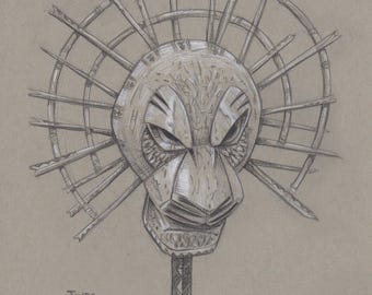 Print - Mufassa Mask from Lion King Musical