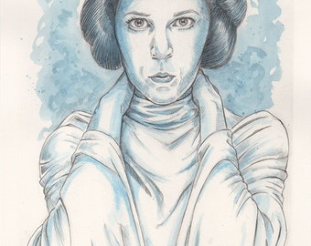 Princess Leia Watercolor