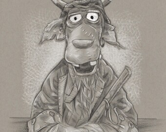 Print - Clueless Morgan from Muppet Treasure Island
