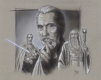 Print - Christopher Lee Tribute Illustration