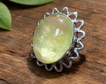 Natural Chrysoberyl Cat's Eye Ring: Sterling Silver Statement Gemstone For Women