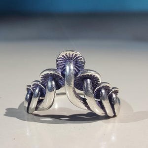 Mushroom Adjustable Bohemian Ring: 925 Sterling Silver Jewelry
