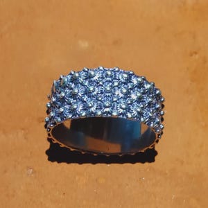 Sterling Silver Textured Beaded Band Ring – Handmade Boho Chic Statement Ring for Women| 925 sterling silver| oxidized Ring Gift for her