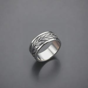 925 Sterling Silver Leaf Ring: Handcrafted Nature-Inspired Jewelry