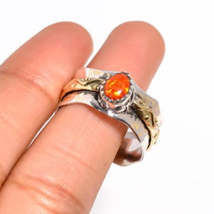 Baltic Amber Ring: Handmade 925 Sterling Silver Vintage Gemstone Jewelry