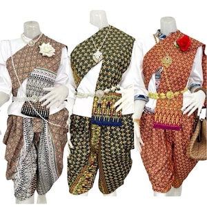 Thai Traditional Costume: Intricate Woven Outfit for Festivals