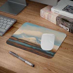 Scenic Mountain View Desk Mouse Pad: Dreamy Work From Home Decor
