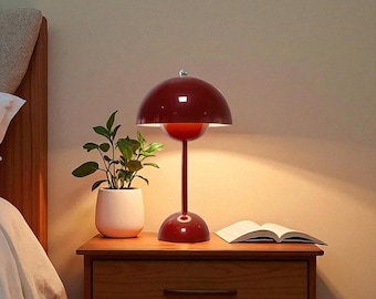 Moderne Pilz-Tischlampe - Retro Ästhetische Nachttischlampe, Minimalistische Nachttischlampe