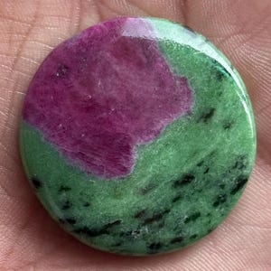 Handmade Ruby Zoisite Cabochon, Loose Gemstone (40X40 mm, 125 Ct)
