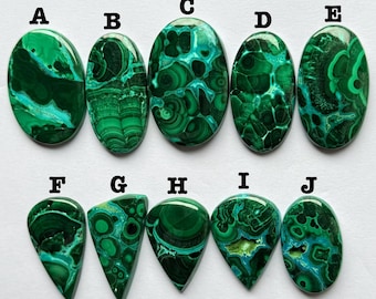 Natural Chrysocolla Malachite Cabochon, Green Blue Gemstone for Jewelry Making