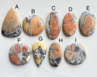 Cabujón natural Maligano Jasper, piedra preciosa escénica para la fabricación de joyas