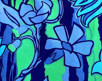 Es ist Elektrisch! POSH FLORAL Vintage Stoff Mid Century Dänisch MOD Unbenutzt Meterware 3YDS Verfügbar.