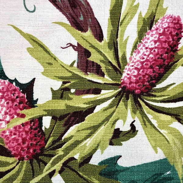 Barkcloth Fabric by the Yard Etsy