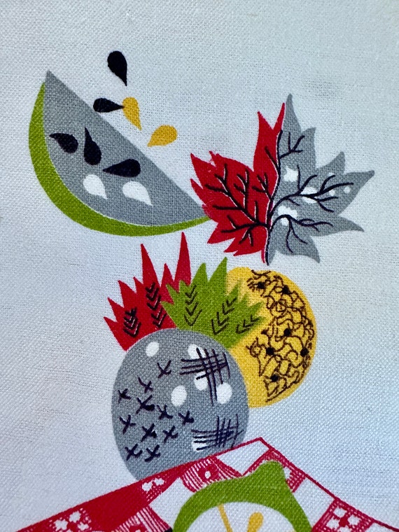 Picnic in Bahama Village in Key West! Limes Pineapples ROOSTERS Novelty Vintage Fabric