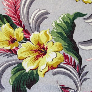 Hawaii Trifft South Beach Island Style Hibiscus Rindentuch Vintage Stoff drapieren Vorhang