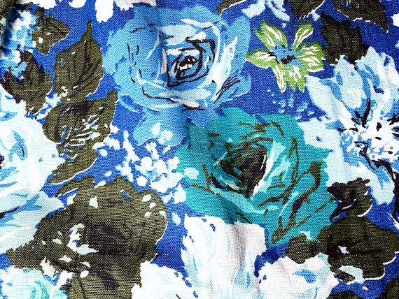 60's Surfer Girl Euro Chic Attitude Barkcloth Era Vintage Fabric Cotton Yardage