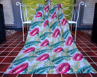 Miami Beach Tropical Barkcloth Vintage Fabric Drape Curtain Art Deco Hotel Style 2 Avail.