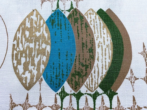 Design Chetley 1960's Mid Century Geometric Squares Upholstery Vintage Fabric 18YDS Avail.