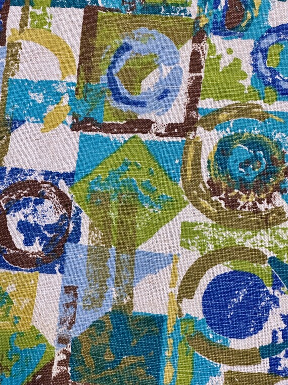 1960's Contemporary Verner Pantons BEACH HOUSE Vintage Fabric for Upholstery Home Decor