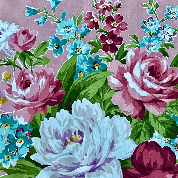 Tela vintage Princesa Ana color ROSA Pura Felicidad, yardas 4YDS Disponible.