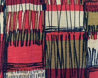 Kandell 50's Architectural Bridge Suspension Vintage Fabric Old Stock Yardage for Upholstery Pillows  9YDS Avail.