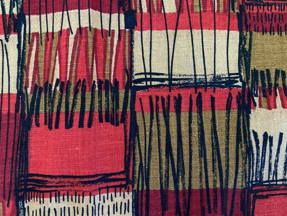 Kandell 50's Architectural Bridge Suspension Vintage Fabric Old Stock Yardage for Upholstery Pillows 9YDS Avail.