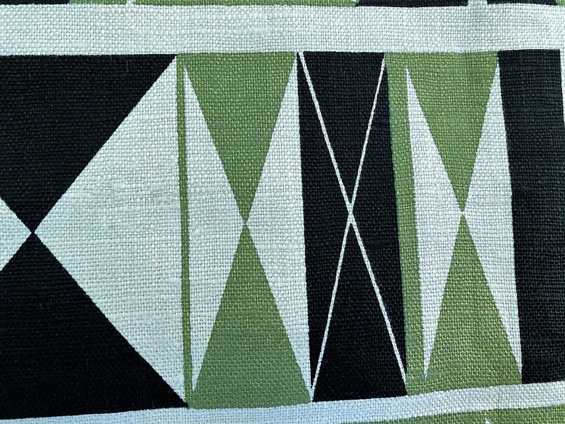 5.5YDS Ruth Adler Design Semaphore Vintage Fabric Yardage Knoll Bauhaus 1951 Old Stock image 9